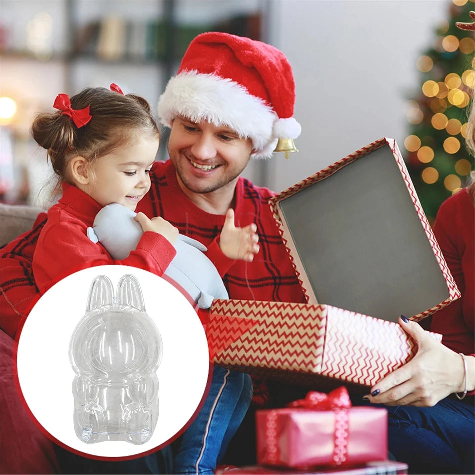 PopMart Monster Labubu V1 V2 Sit Party Transparent Protective Shell Doll Protective Doll Clothes Outfit Doll Accessories
