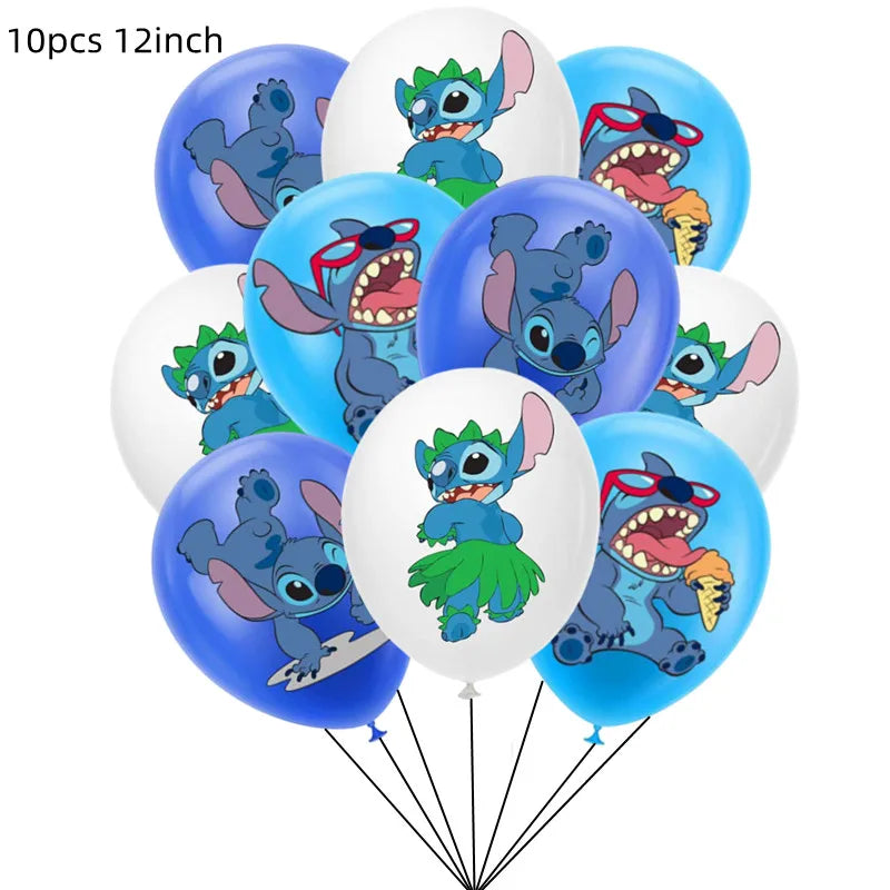 Lilo Stitch Party Supplies Paper Cup Plate Balloon Tablecloth Cake Toppers For Kid Boy Birthday Party Decoration Baby Shower