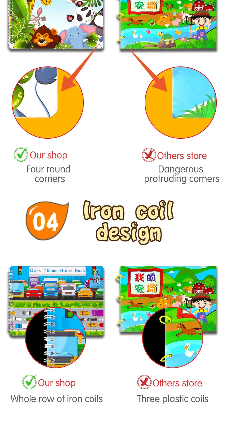 Montessori Busy Book For Kids 2 3 4 Years Preschool Kids Learning Toys Toddlers Activity Book Montessori Baby Toys Book