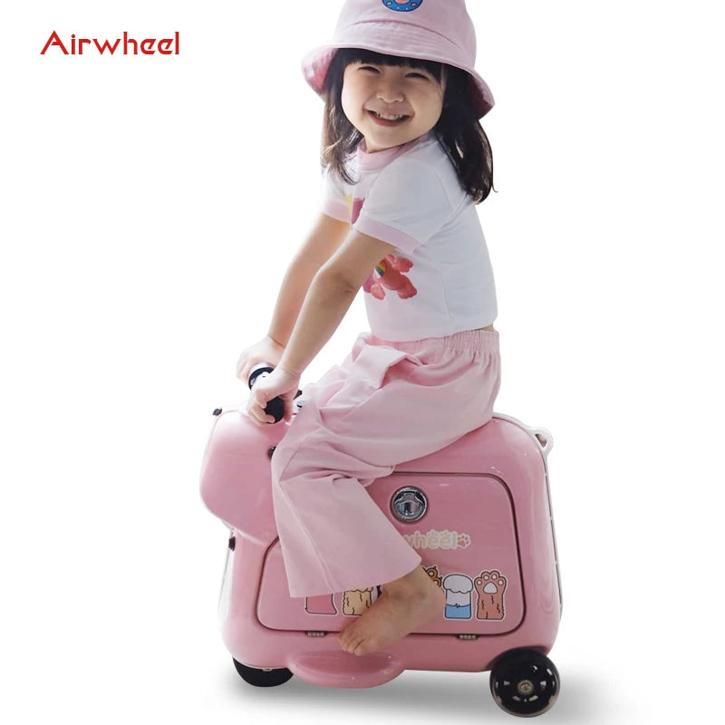 Airwheel SQ3 Kids Suitcase Travel Suitcase Luggage Wholesale Lightweight Kids Travel Trolley Bags Vintage Spinner Rolling Girls