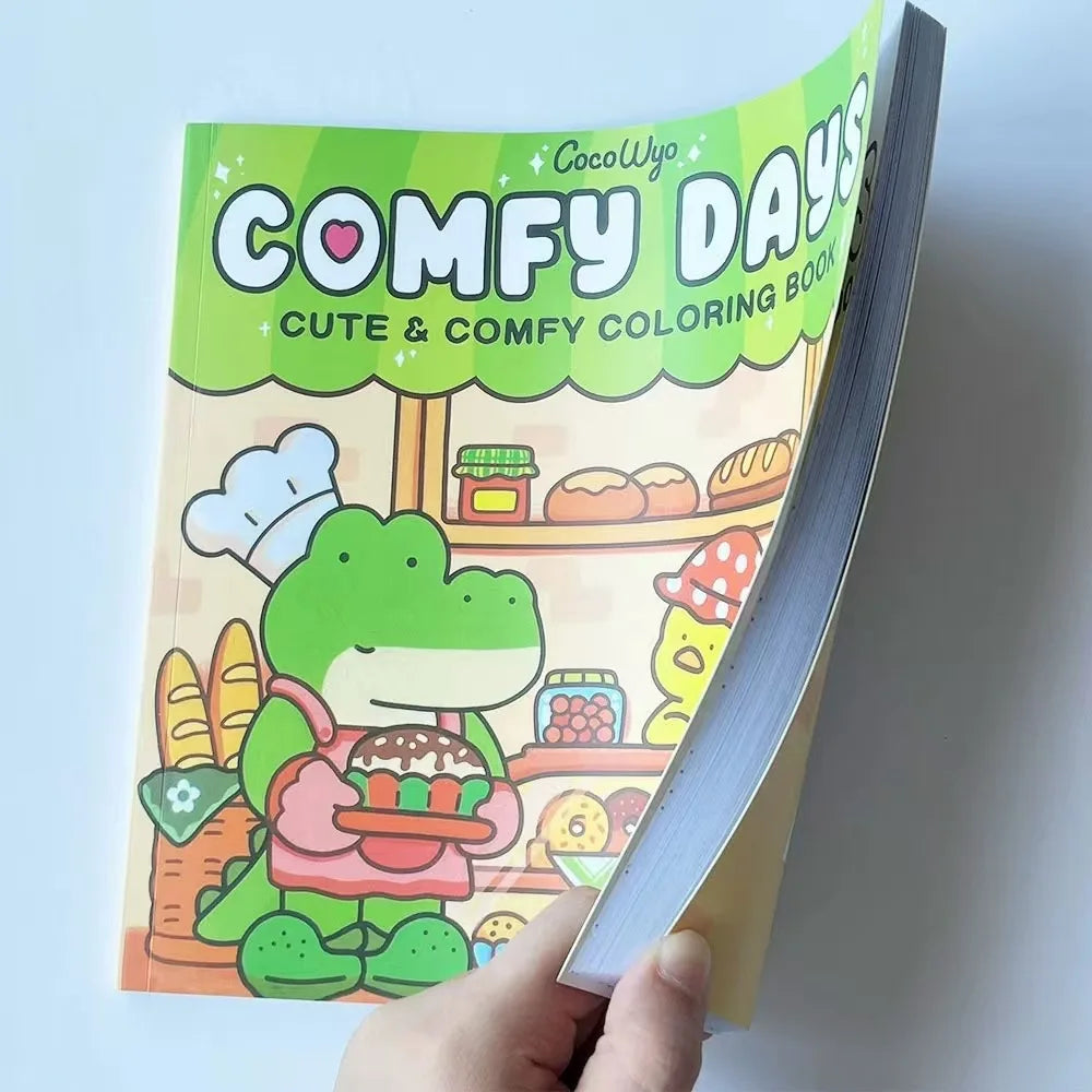 Coloring Book for Adults Teens Featuring Adorable Creatures in Cozy Moments Plants Flowers Cute Animals Relaxation Creative Gift