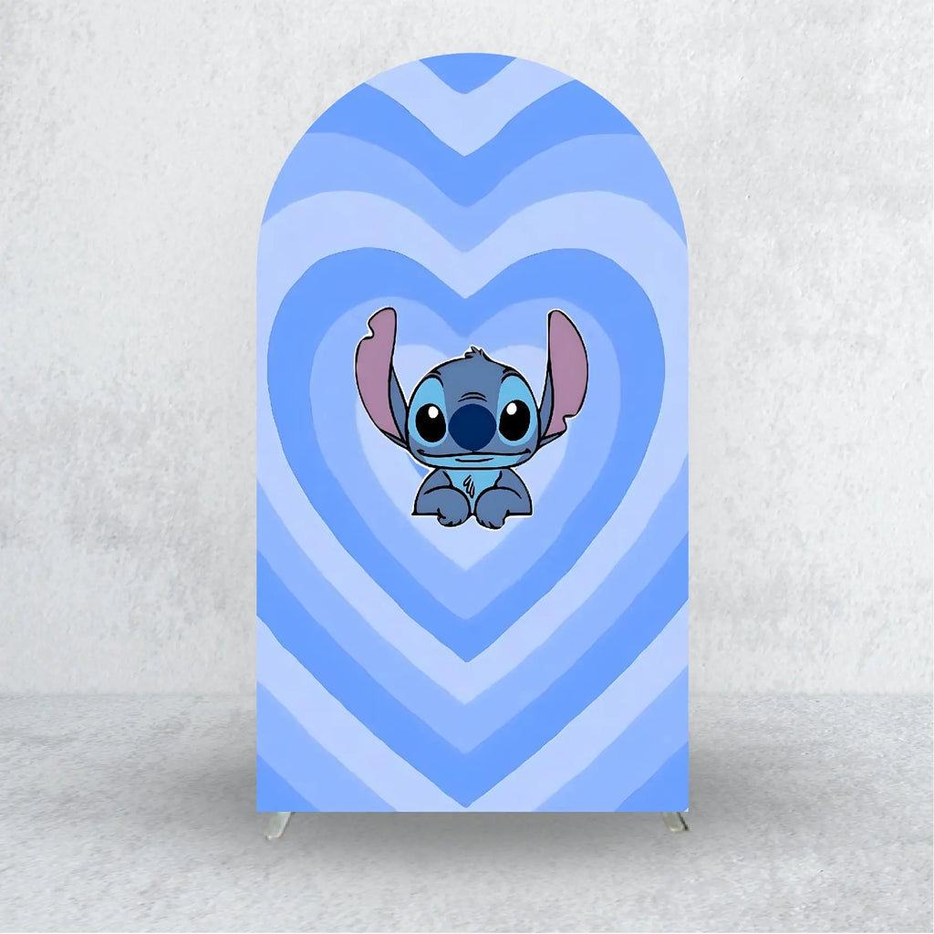Lilo and Stitch Backdrops Arch Cover Elastic Fabric Kids Birthday Party Custom Decoration Supplies Photo Background Banner Props