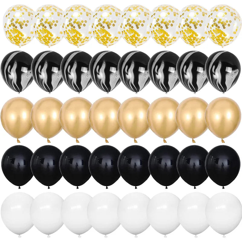 40pcs 12inch Rose Gold Confetti Latex Balloons Happy Birthday Party Decorations Kids Adult Boy Girl Baby Shower Wedding Supplies