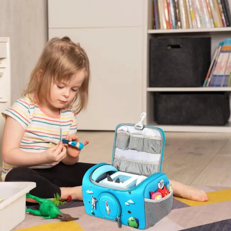 Musical Toy Storage Bag Portable Carrying Bag for Toniebox Audio Player Carrying Box for Kids Doll Headphone Charging Station