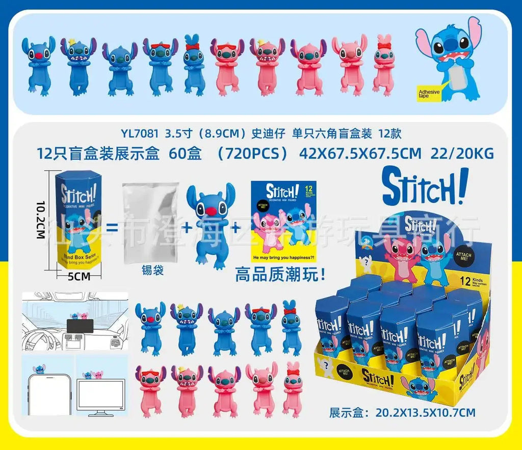 Stitch Sonny Angel Hippers Dreaming Animal Back Kuromi Series Labubu The Powerpuff Girls Season Action Amine Christmas Toys Gift