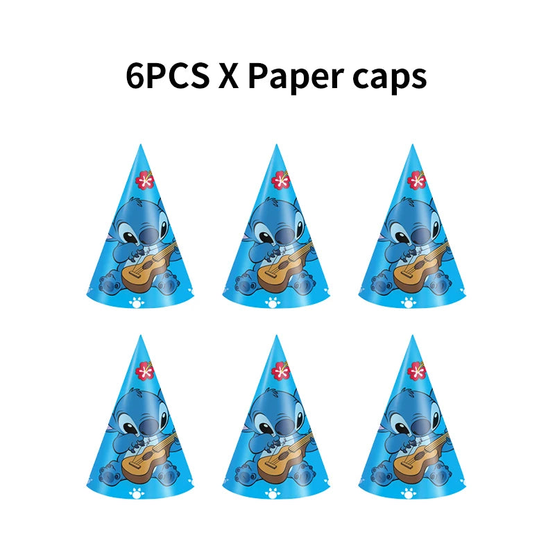 New Stitch Birthday Party Decoration Tableware Balloons Cups Plates Banner Straws Lilo And Stitch Theme Party Supplies Toy Gifts