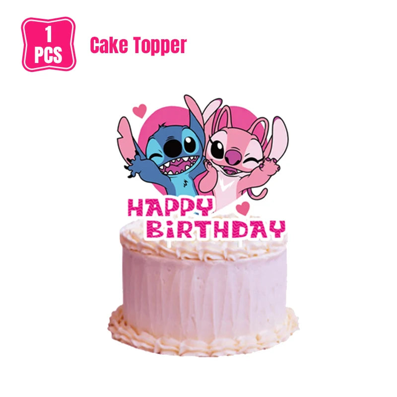 Lilo And Stitch Birthday Decorations Stitch Birthday Girl Party Decor Supplies Balloons Backdrop Banner Plates Cups Tablecloth