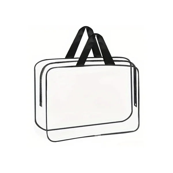 Large Toy Storage Bags Reusable Clear PVC Board Game Storage Travel Waterproof Organizer Bags for Books Building Blocks Puzzle