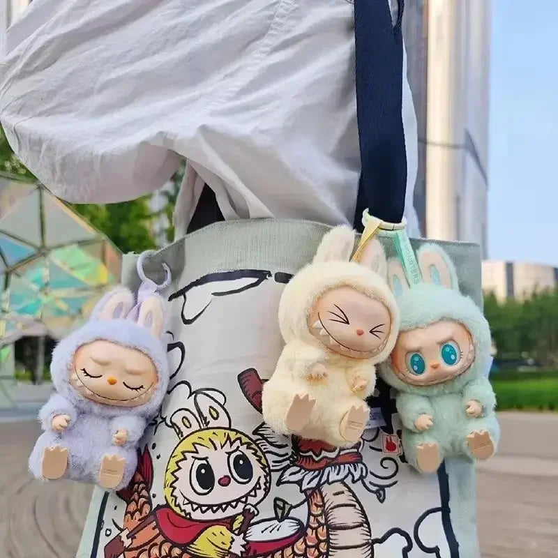 Macaron 2nd The Monsters Labubu Sitting Party Vinyl Plush Blind Box Decorative Surprise Box Doll Collection Decoration Gifts
