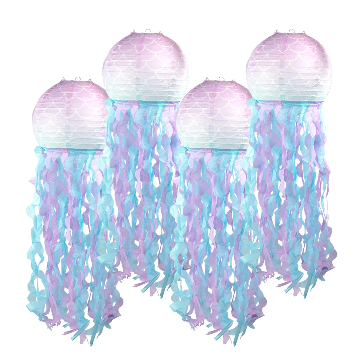 Mermaid Jellyfish Paper Lantern DIY Hanging Little Mermaid Theme Under The Sea Wedding Birthday Party Decoration Supplies