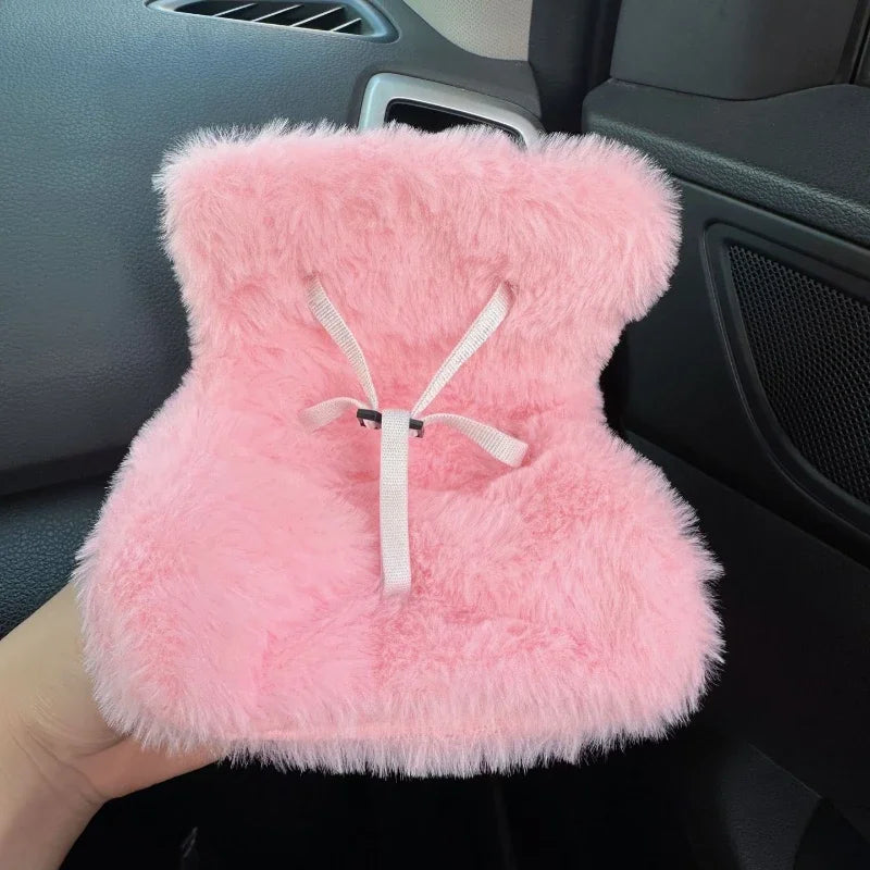 Mini Plush Safety Seat Kawaii Labubu Idol Kpop Doll Display Seat Car Air Aromatreatment Decoration Accessories
