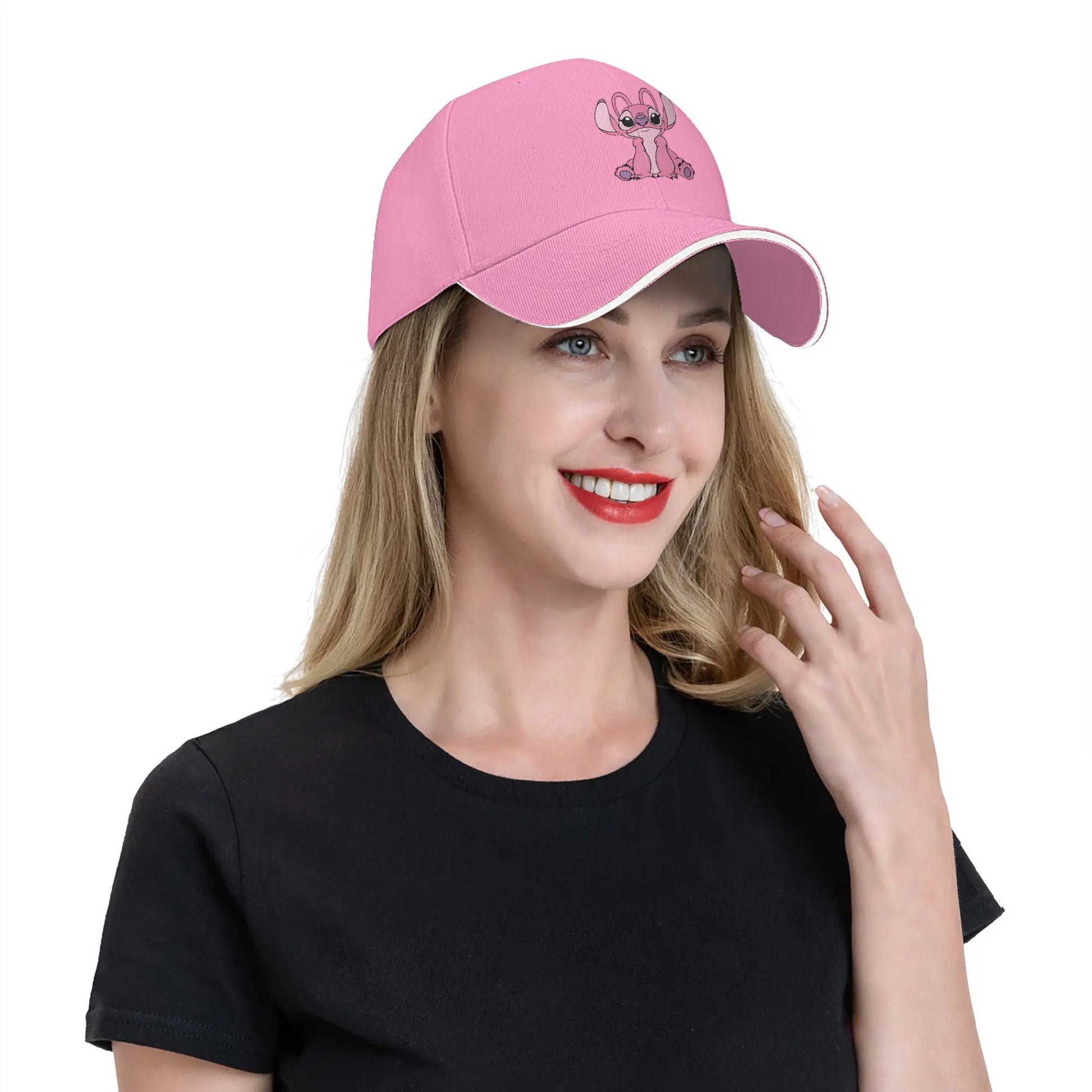 Stitch Angel Lilo Baseball Caps Vintage Kawaii Anime  Sandwich Cap for Men Women Adjustable Dad Hat Outdoor