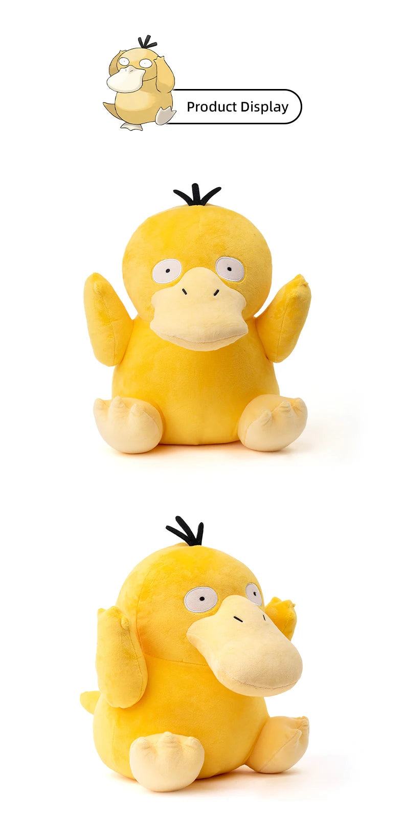 Pokemon Kawaii Psyduck Stuffed Toys Cartoon&Cute Plush Dolls Throw Pillow Birthday Gift  For Kids Friends Boys Home Decoration