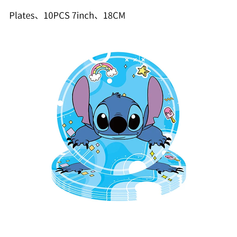 NEW Lilo And Stitch Birthday Party Decoration Tableware Balloon Cup Plate Banner Backdrop Lilo Stitch Theme Party Supplies Favor