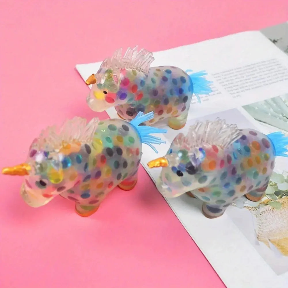 Unicorn Stress Balls Toy Heal Your Mood Unicorn Squeeze Toy Stress and Anxiety Relief Unicorn Ball Toy Colorful Gel Water