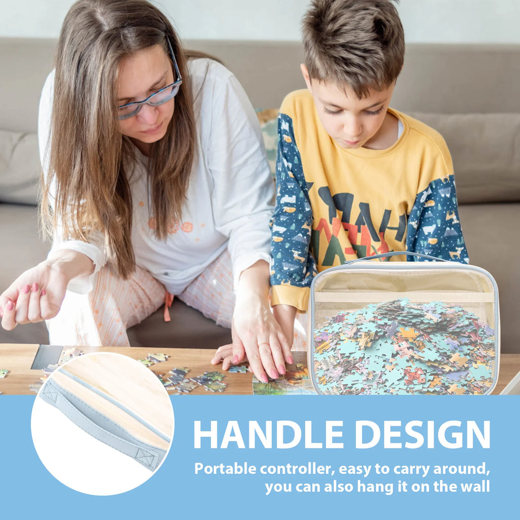 4 Pcs Toy Storage Bag with Top Handle and Zipper Large Capacity Board Game Storage Reusable Toy Organizer Bag for Board Games