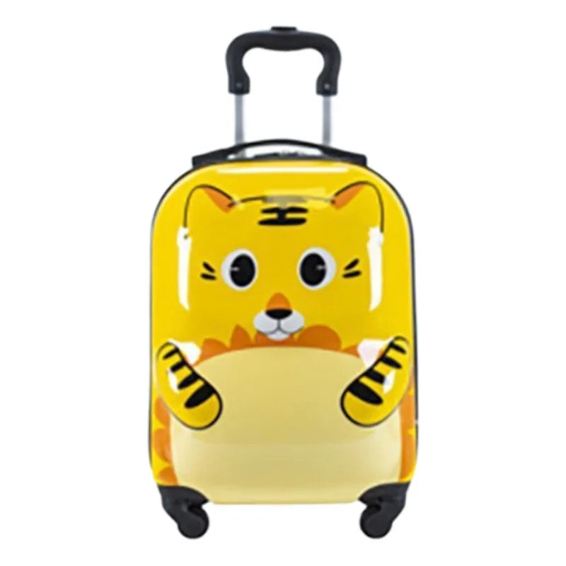 New 18" Kids Cartoon Kitty Luggage - Lightweight Suitcase with Wheels Airline Approved Carry-On for Travel