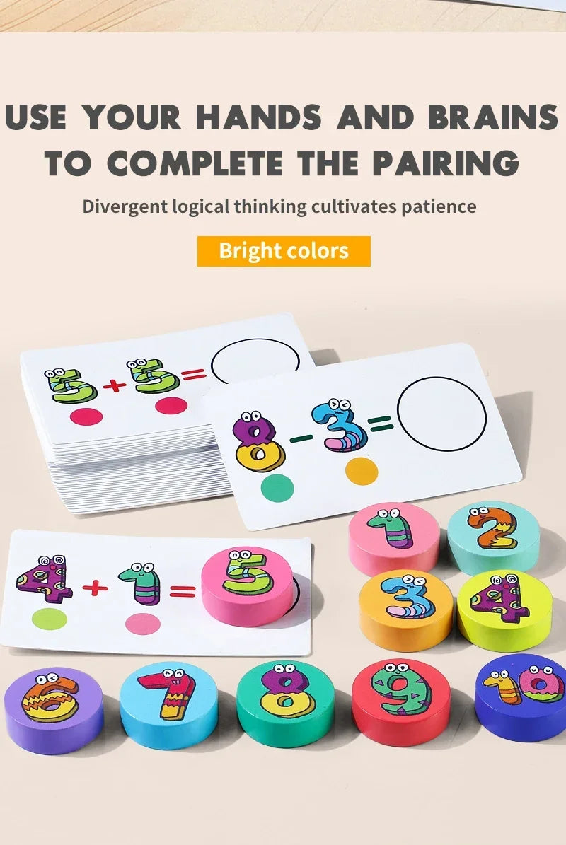 Kids learning 1-10 Numbers Counting Toy, Digital operation card, Digital Math Match Game Toys, Halloween/Christmas