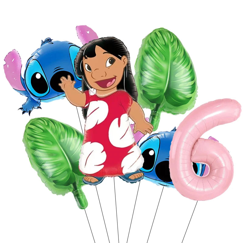 Lilo & Stitch Party Balloons Stitch Number Balloon Garland Arch Kit Baby Shower Birthday Party Decor Kids Toy Gift