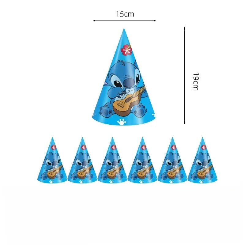 Stitch Decoration Birthday Girl Boy Tableware Set Tablecloth Candy Bag Foil Balloon Backdrop Kids Lilo and Stitch Party Supplies
