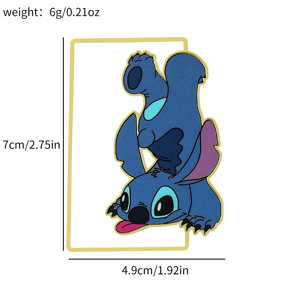 Cute Stitch Book Marks Cartoon Anime Fans Gifts Collect Metal Bookmarks Gifts From Parents to Kids Toys for Students Stationery