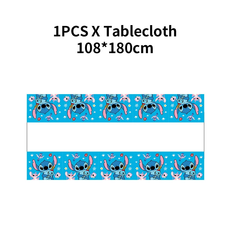 New Stitch Birthday Party Decoration Tableware Balloons Cups Plates Banner Straws Lilo And Stitch Theme Party Supplies Toy Gifts