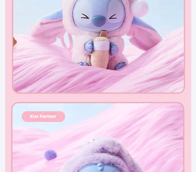 Miniso Stitch Eat Something Before Sleep Series Blind Box Plush Vinyl Toys Cute Doll Replica Mystery Box Bag Pendant Decor Gift