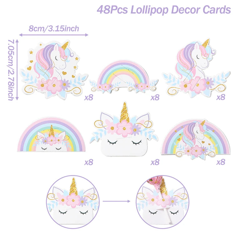 Unicorn Party Supplies Rainbow Unicorn Paper Plates Cups Napkin for Baby Shower First Girls Birthday Party Decorations