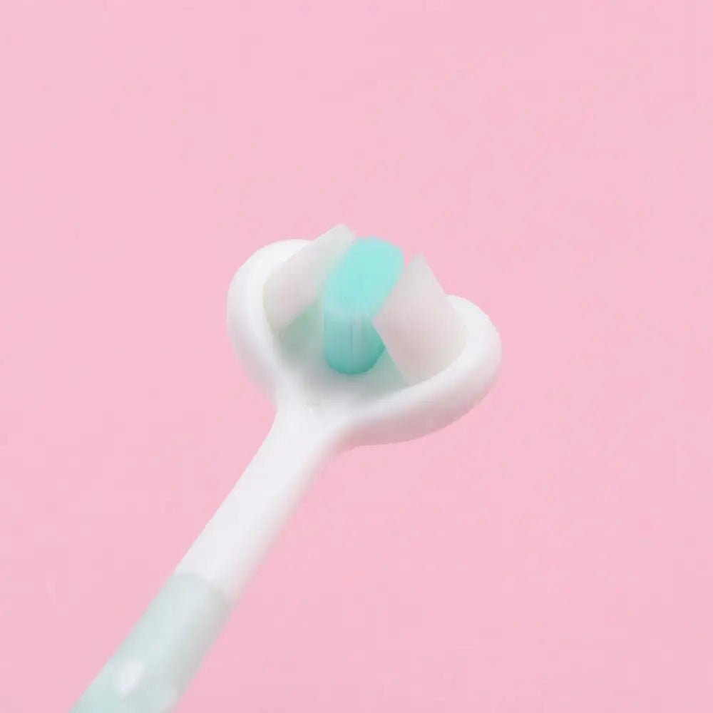 Candy Color Three Sided Toothbrush Teeth Clean 360 Degree 3D Tooth Brush Deep Cleaning Soft Bristle Oral Care Brush Boy Girl