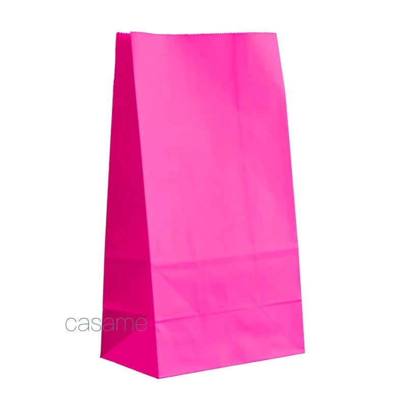 10 pcs Colored Paper Bags Party Favor Bags Goodie Bags Colorful Rainbow Gift Bags Treat Goody Bags for Christmas Birthday