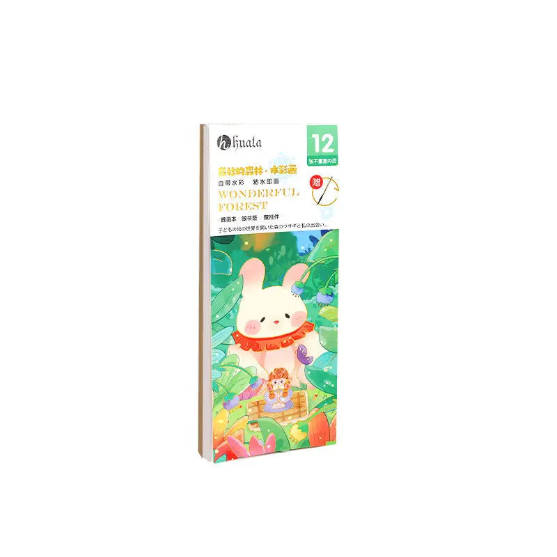Painting Water Children Coloring Book Watercolor Book DIY Handmade Portable Note Book Watercolor Paintbrush Learning Kids Toys