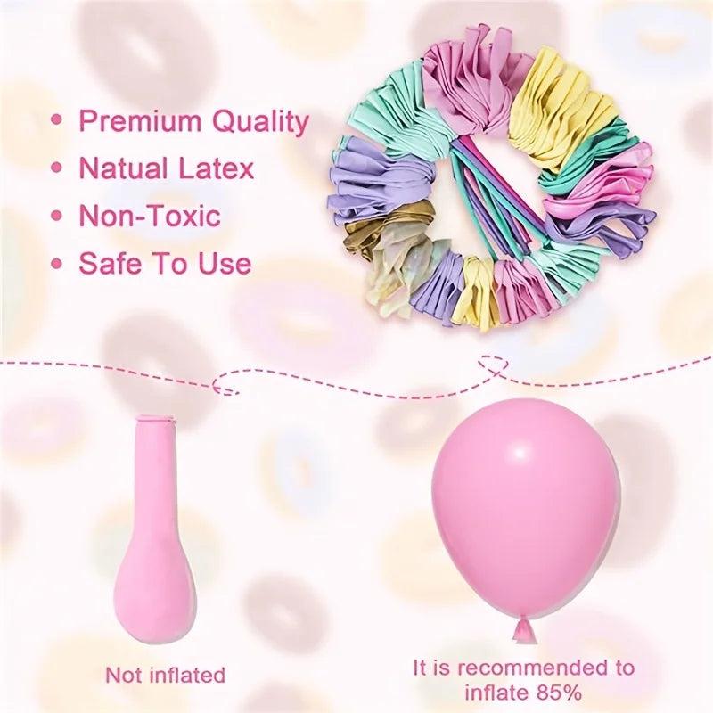 141PCS Rainbow Unicorn Balloon Wreath Set with Colorful Candy Macaron Balloons for Wedding, Birthday, and Party Decoration