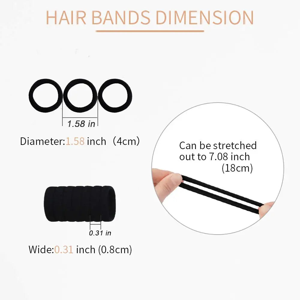 50Pcs/Set Girls Colorful Nylon Elastic Hair Bands Women Rubber Bands Headband Scrunchie Kids Ponytail Holder Hair Accessories