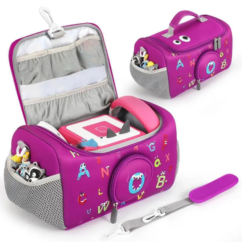 Musical Toy Storage Bag Portable Carrying Bag for Toniebox Audio Player Carrying Box for Kids Doll Headphone Charging Station