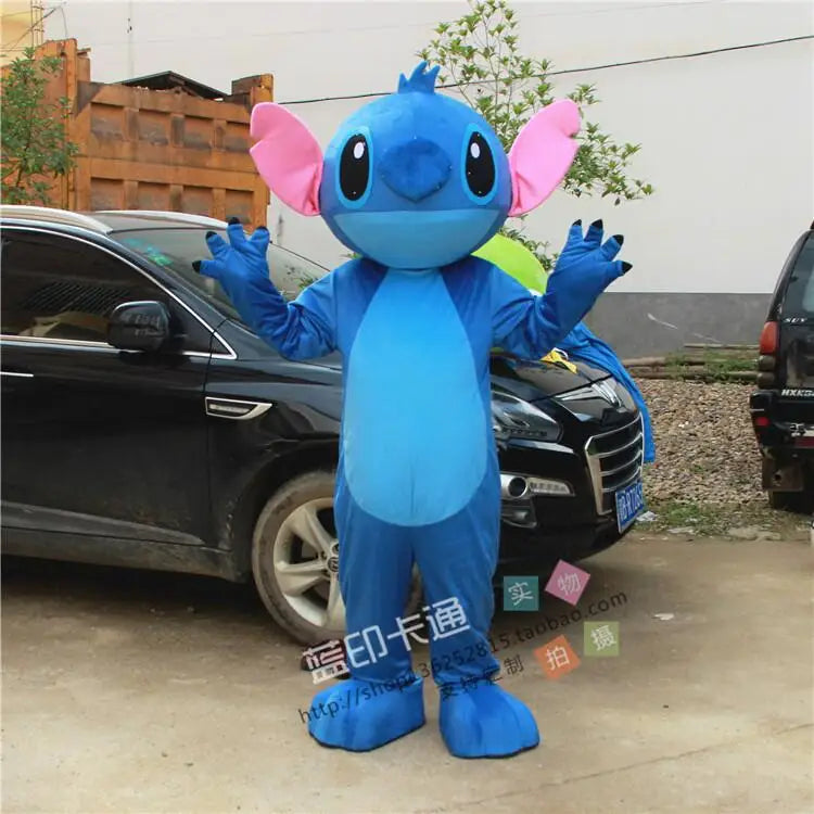 New Blue Lilo & Stitch Mascot Costume Anime Cartoon Character Advertising Fancy Dress Animal Carnival Party Adult Cosplay Suits