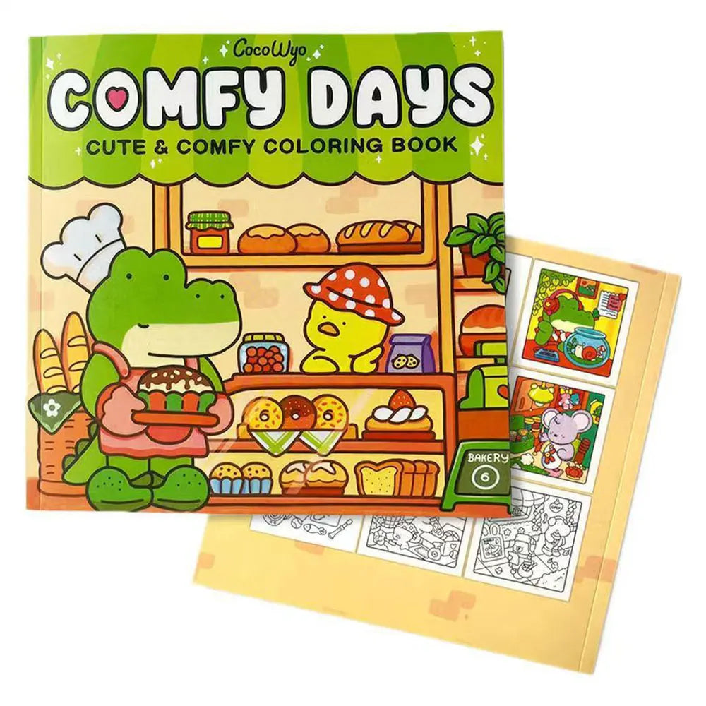 Coloring Book for Adults Teens Featuring Adorable Creatures in Cozy Moments Plants Flowers Cute Animals Relaxation Creative Gift