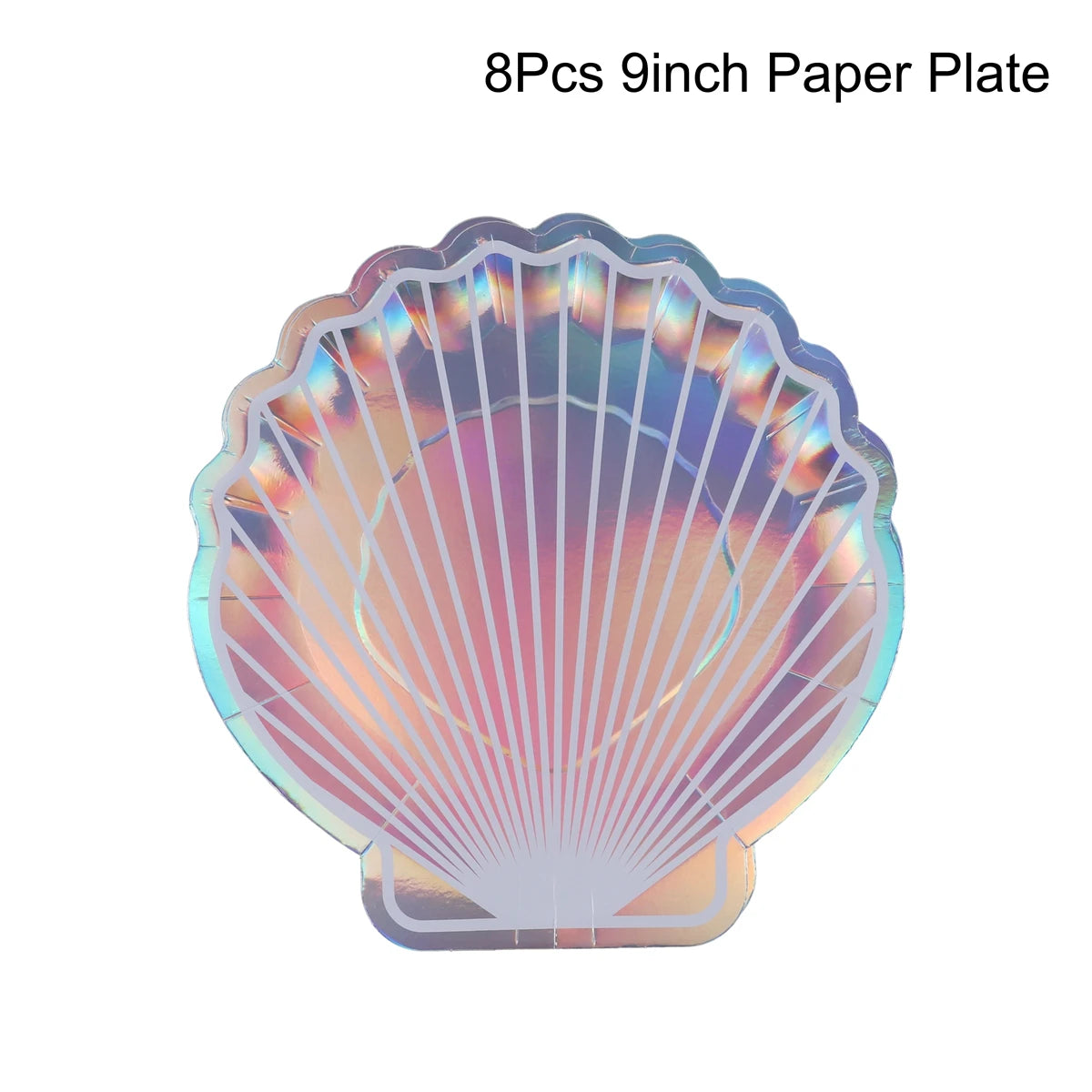 Mermaid Party Colorful Shell Disposable Tableware Summer Beach Under The Sea Party Little Mermaid Girls 1st Birthday Party Decor