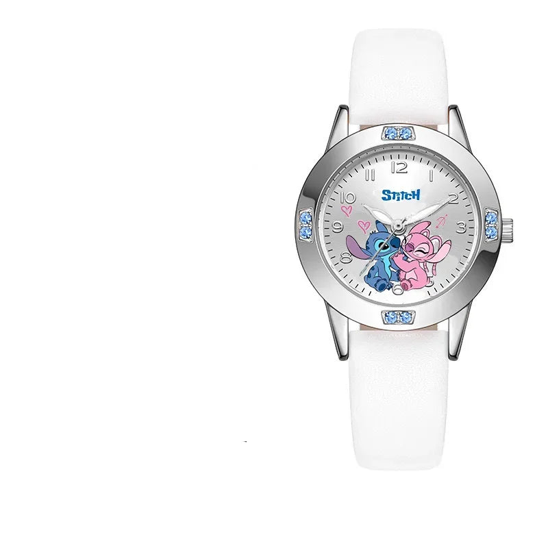 Cute Stitch Watch Cartoon Lilo & Stitch Kawaii Silicone Quartz Watch Anime Peripherals Children Birthday Gifts Boys Toys