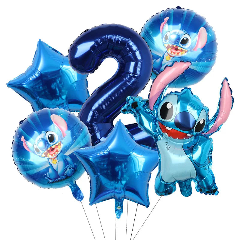 New Stitch Birthday Party Decoration Tableware Balloons Cups Plates Banner Straws Lilo And Stitch Theme Party Supplies Toy Gifts