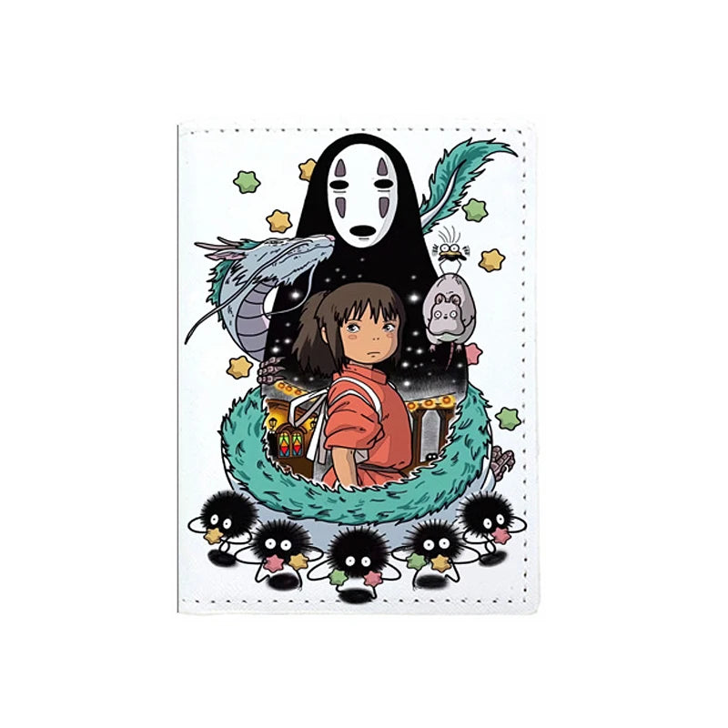 Anime Cartoon Passport Cover Women Girl ID Bank Card Address Holder Boarding Travel Accessories PU Leather Passport Case Wallet