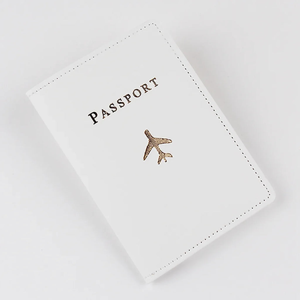 Airplane Passport Cover Women Men Travel Passport Case Pu Leather Fashion Passport Wallet Purse Girl Passport Credit Card Holder