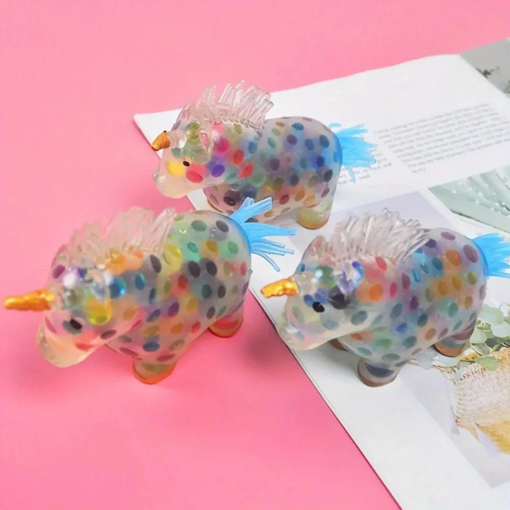 Unicorn Stress Balls Toy Heal Your Mood Unicorn Squeeze Toy Stress and Anxiety Relief Unicorn Ball Toy Colorful Gel Water