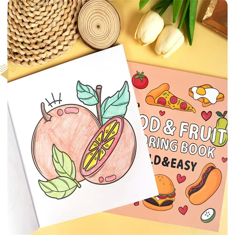Food And Fruit Coloring Book Food & Drink Colouring Book Bold And Easy Colouring Book For Family Fun And Creative Relaxation