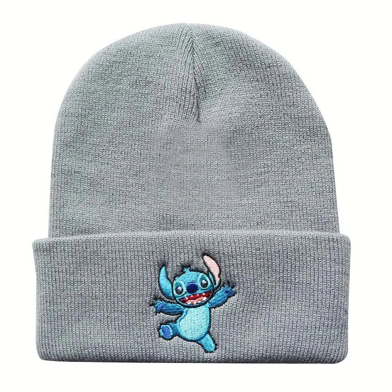 Winter Child Anime Beanies Hats Girls Boys Students Cute Cartoon Loli Stitch Knitted Keep Warm Windproof Skullies Caps Gifts
