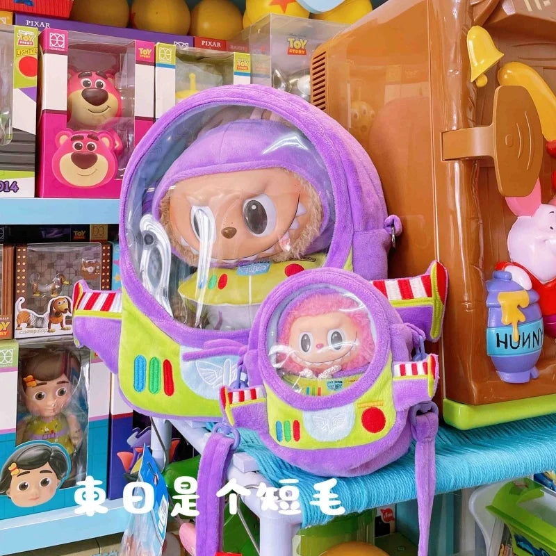 Labubu Bag Toy Story Buzz Lightyear Style Animation Peripheral Satchel 20cm Cotton Doll Bag Portable Cute Gift