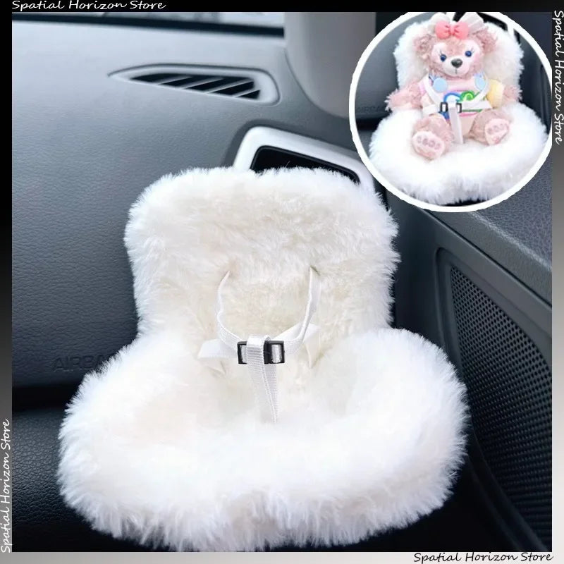 Mini Plush Safety Seat Kawaii Labubu Idol Kpop Doll Display Seat Car Air Aromatreatment Decoration Accessories