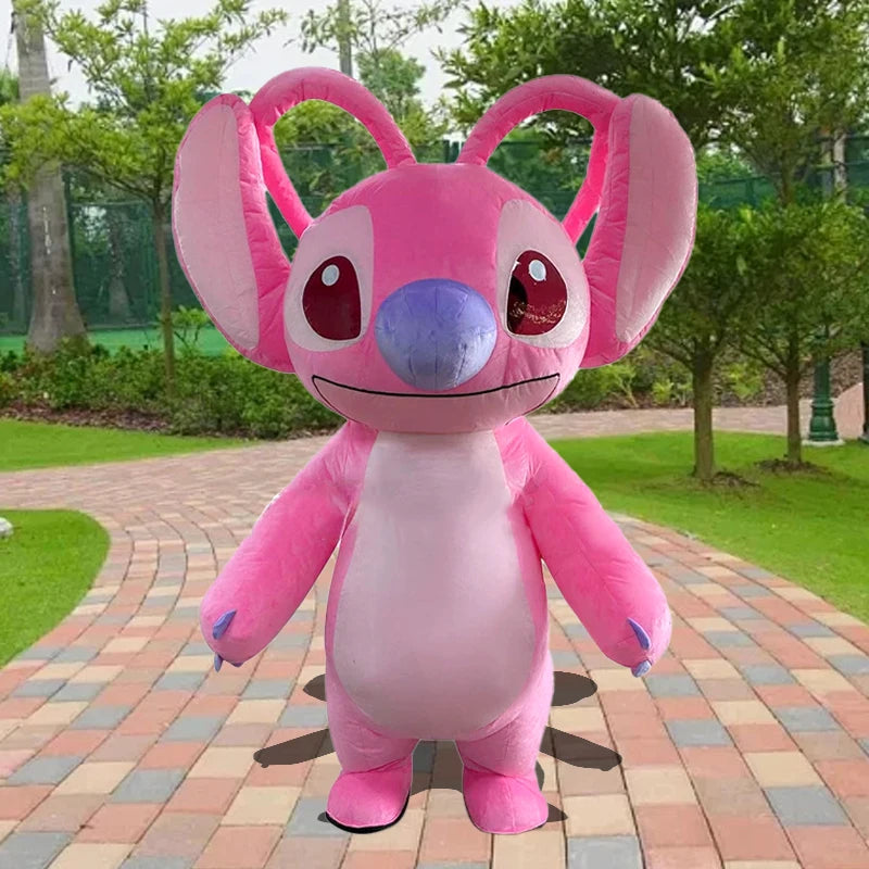 2m/2.6m Giant Blue Lilo & Stitch Mascot Costume Inflatable Cosplay Suits Anime Cartoon Character Inflatable Costumes For Adults