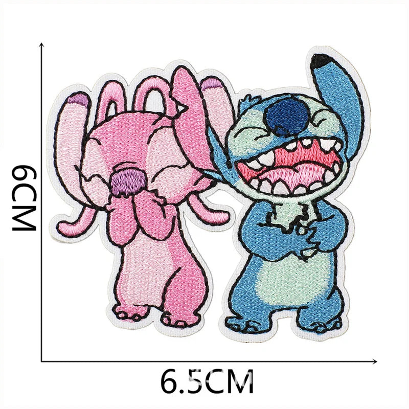 Stitch Clothes Badges Iron On Patches Appliques Embroidered Music cartoon Stripes for Clothes Jacket Jeans Diy Decoration