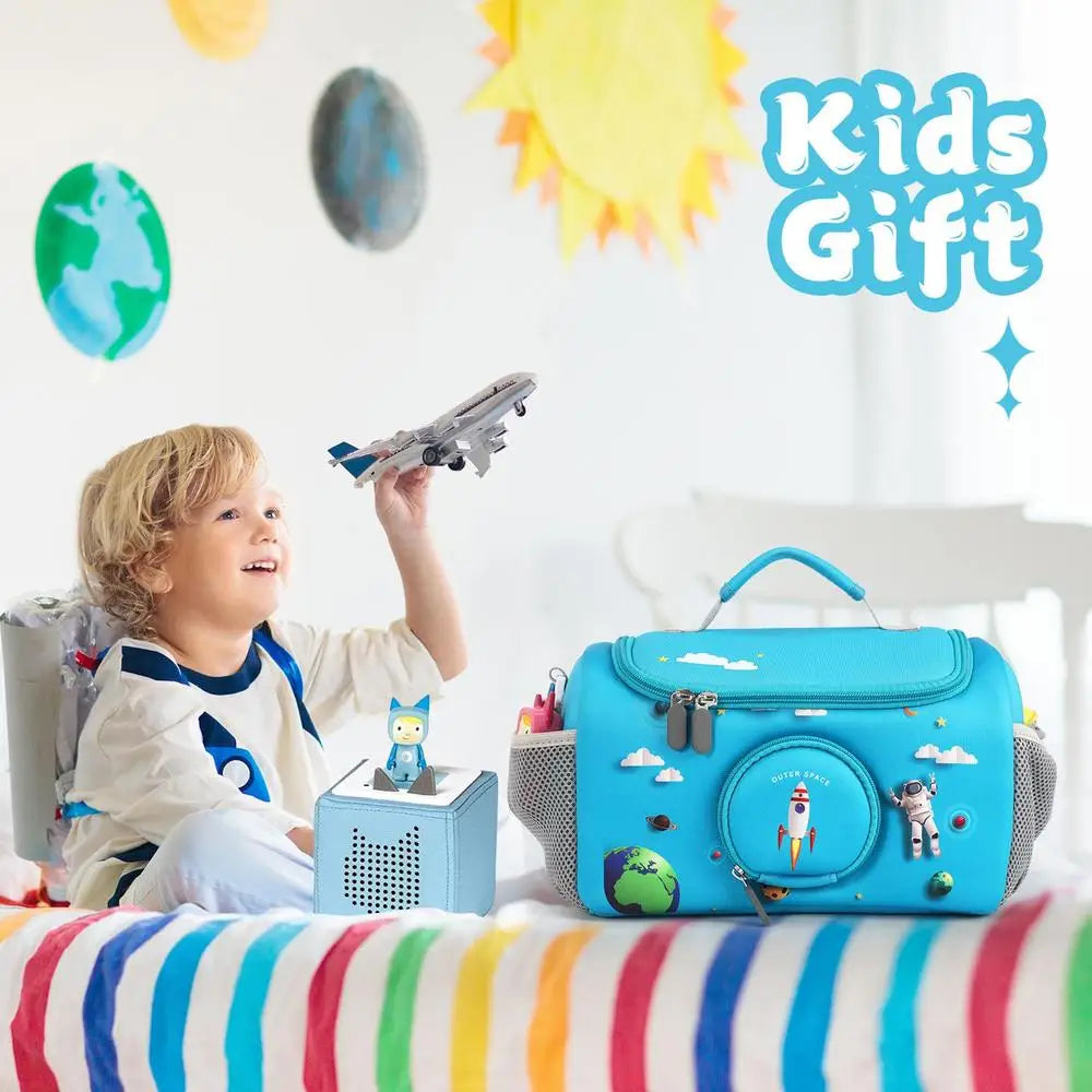 Musical Toy Storage Bag Portable Carrying Bag for Toniebox Audio Player Carrying Box for Kids Doll Headphone Charging Station