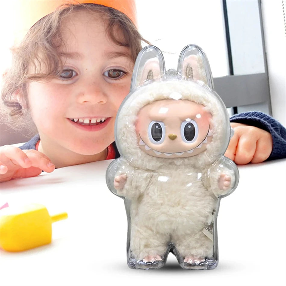 PopMart Monster Labubu V1 V2 Sit Party Transparent Protective Shell Doll Protective Doll Clothes Outfit Doll Accessories